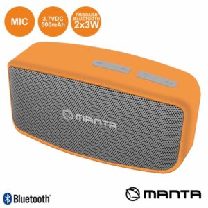 Coluna Bluetooth Portátil 10W Usb/Sd/Aux/Fm Tws - Manta